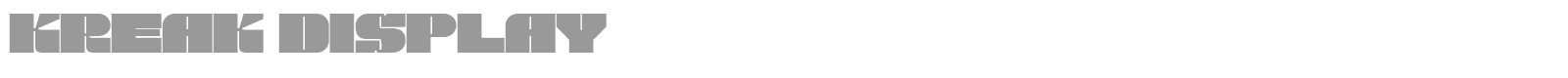 Kreak Display font preview